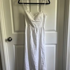 White Linen Reformation Dress (small)